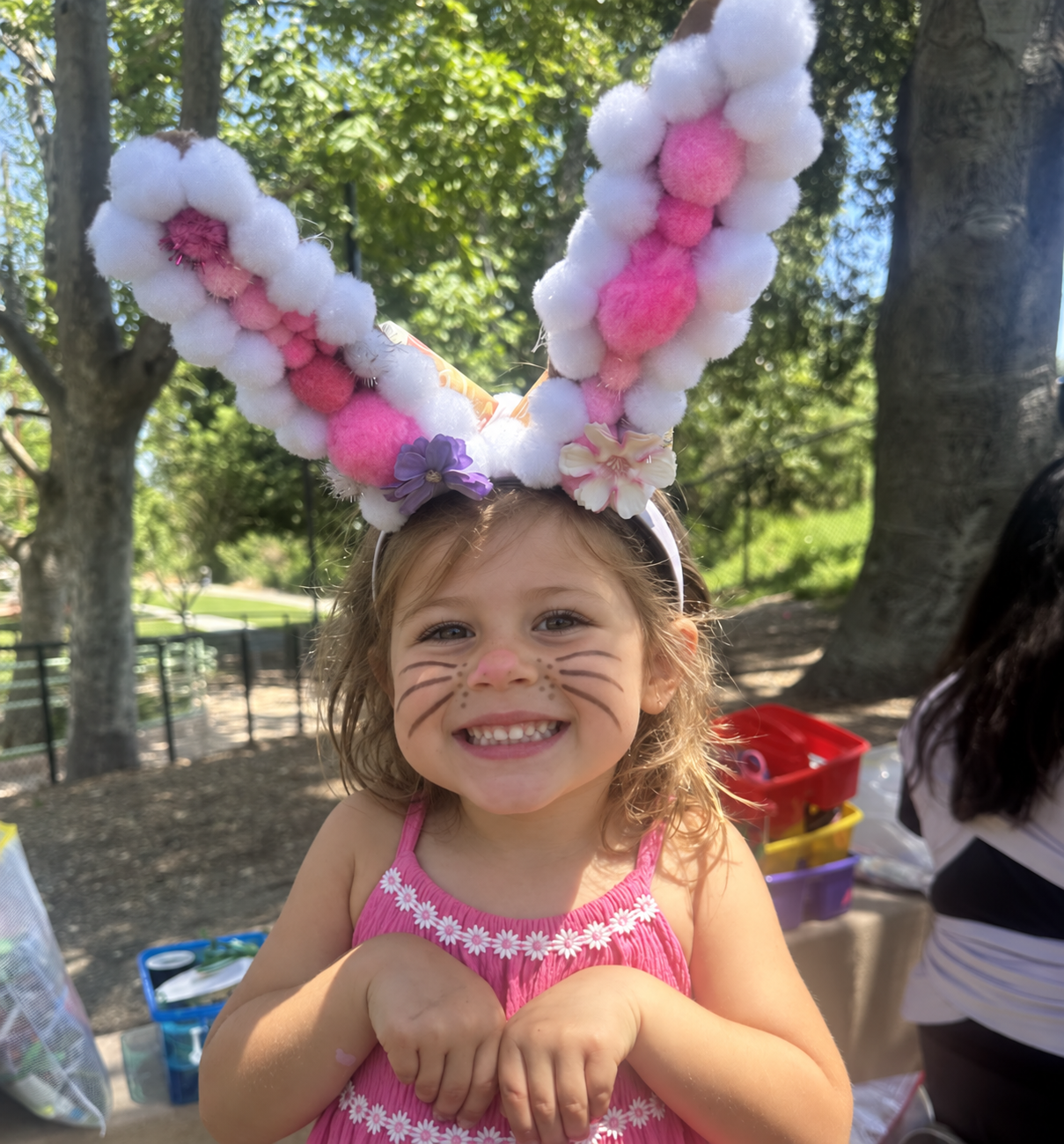 A handmade bunny costume from the character mission.