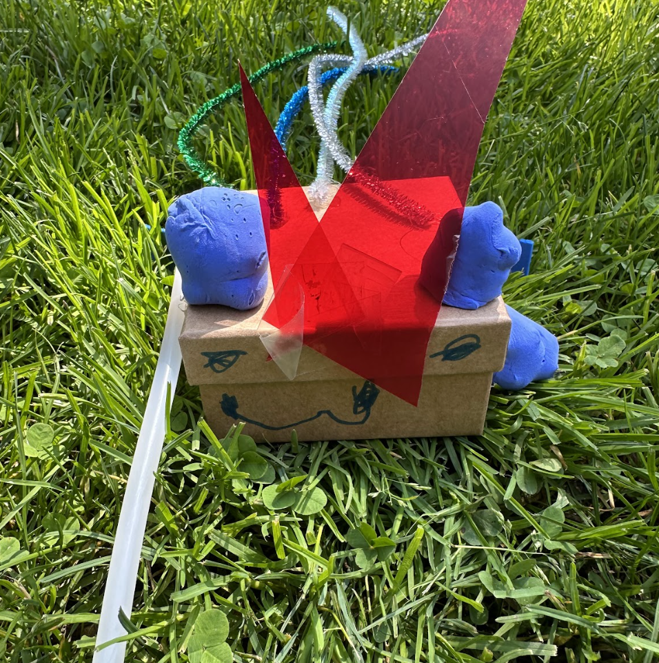 A completed magnetic pufferfish rover.