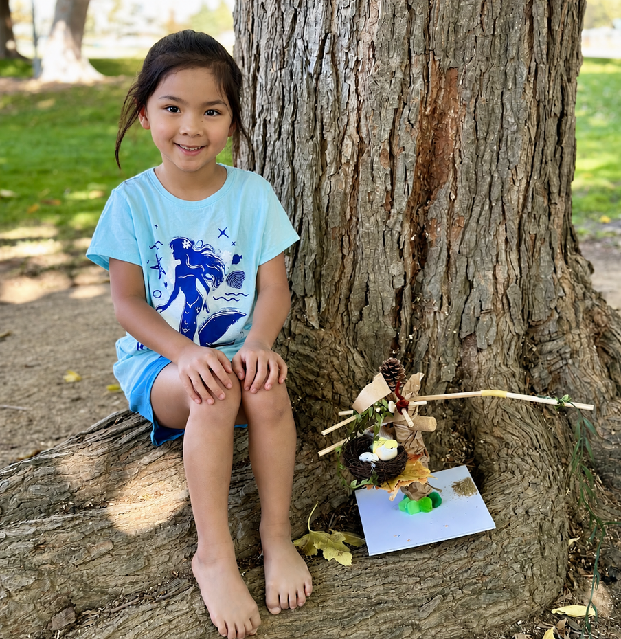 Sharing a completed tree design.