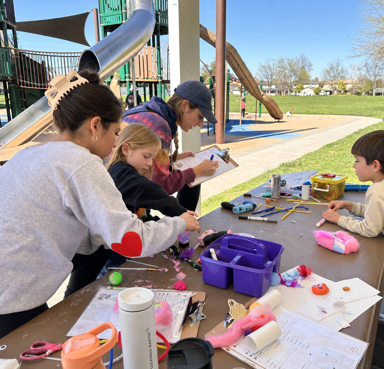 Choosing and assembling materials for the critters.