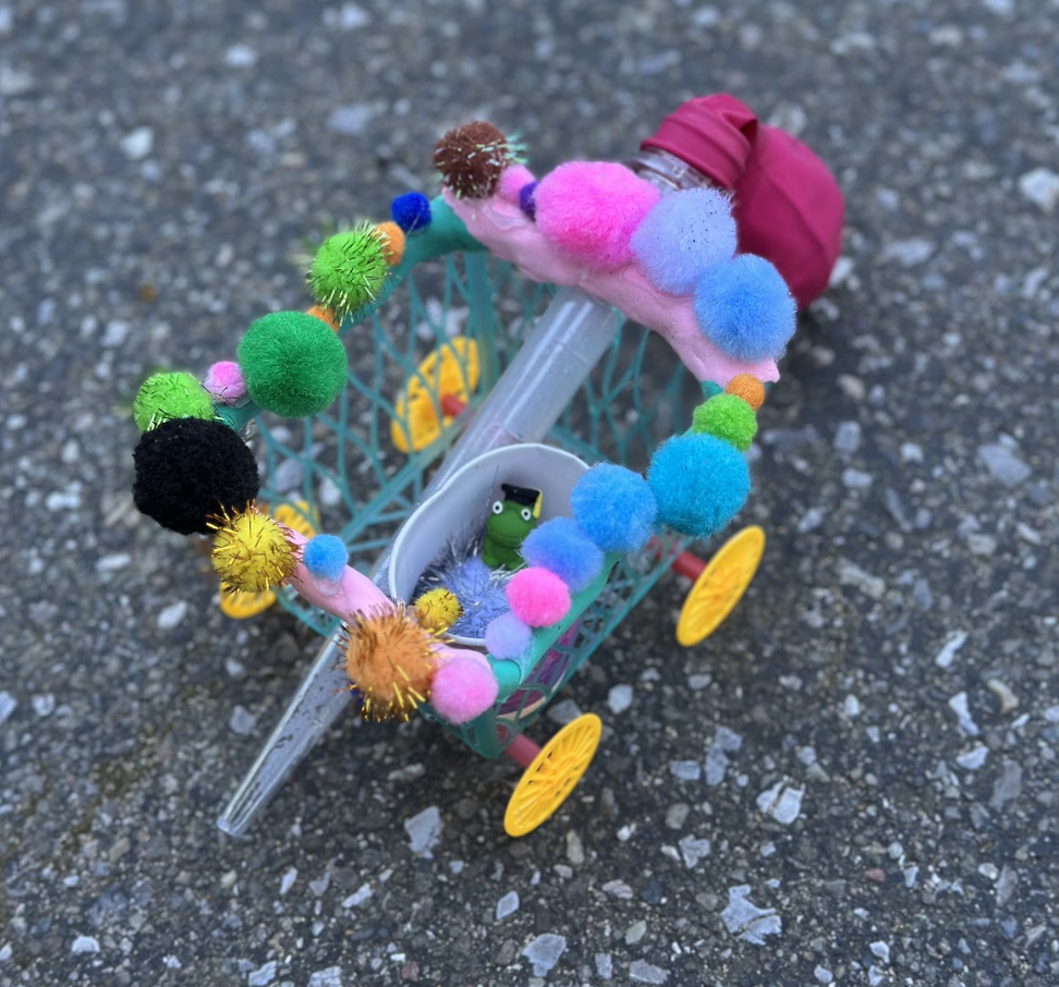 A second car with a different arrangement of materials.