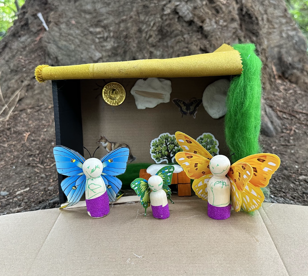 A fairy story setting and its handmade characters.